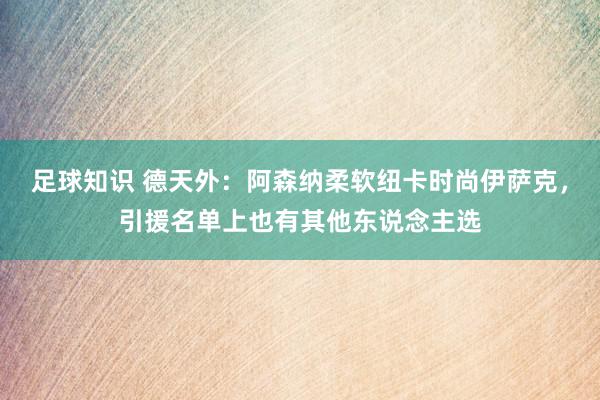 足球知识 德天外：阿森纳柔软纽卡时尚伊萨克，引援名单上也有其他东说念主选