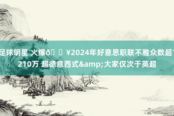 足球明星 火爆🔥2024年好意思职联不雅众数超1210万 超德意西式&大家仅次于英超