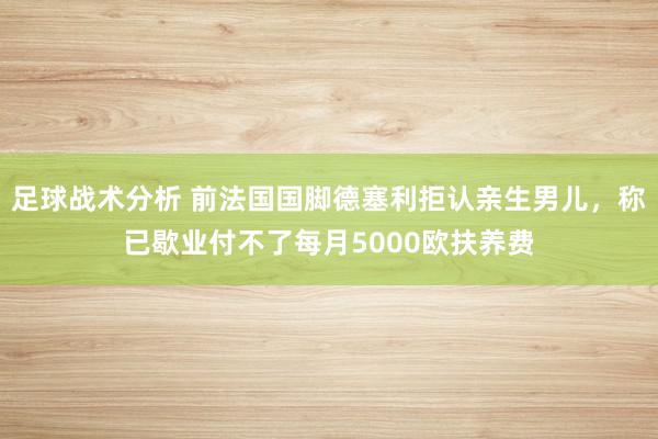 足球战术分析 前法国国脚德塞利拒认亲生男儿，称已歇业付不了每月5000欧扶养费