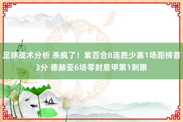 足球战术分析 杀疯了！紫百合8连胜少赛1场距榜首3分 德赫亚6场零封意甲第1刺眼