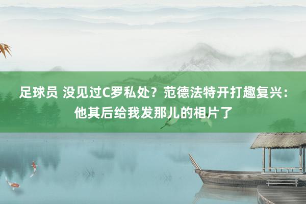 足球员 没见过C罗私处？范德法特开打趣复兴：他其后给我发那儿的相片了